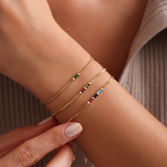 Regenbogen-Geburtsstein-Armband