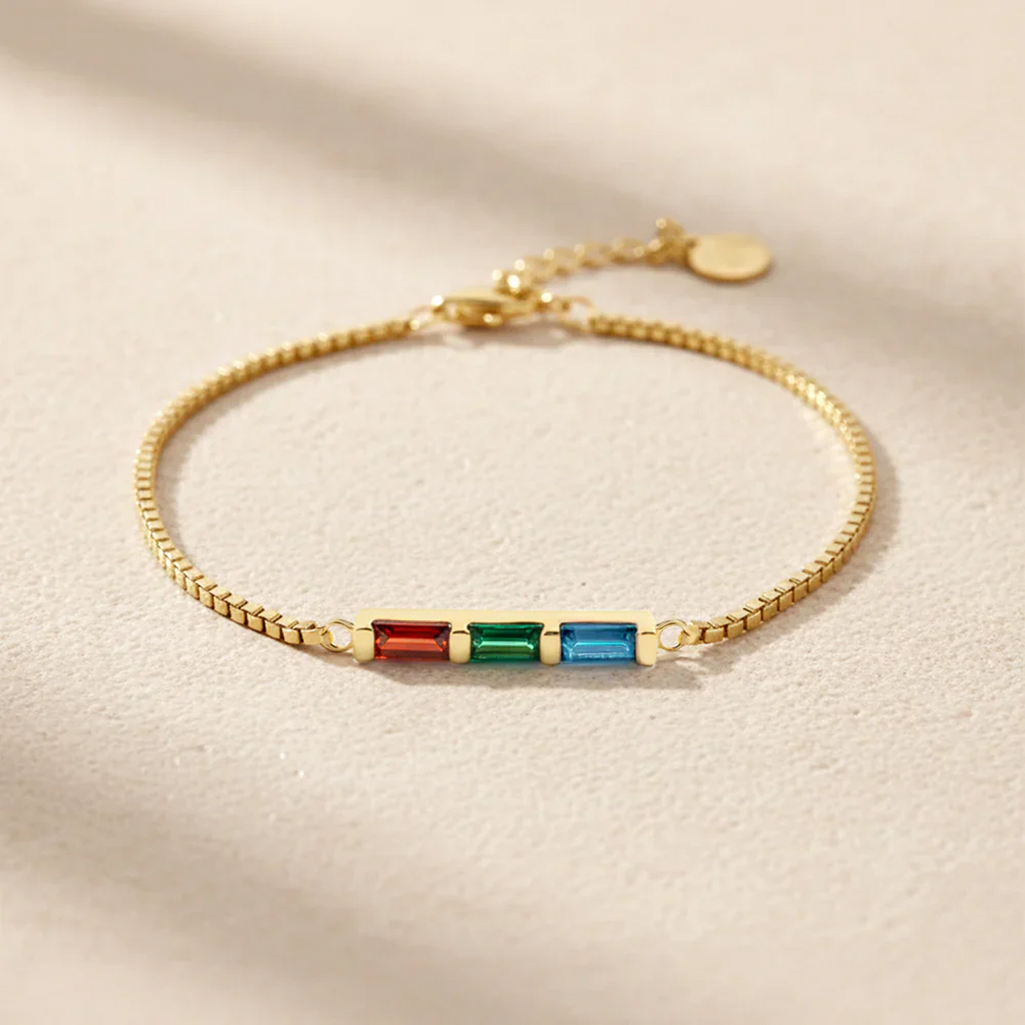 Regenbogen-Geburtsstein-Armband