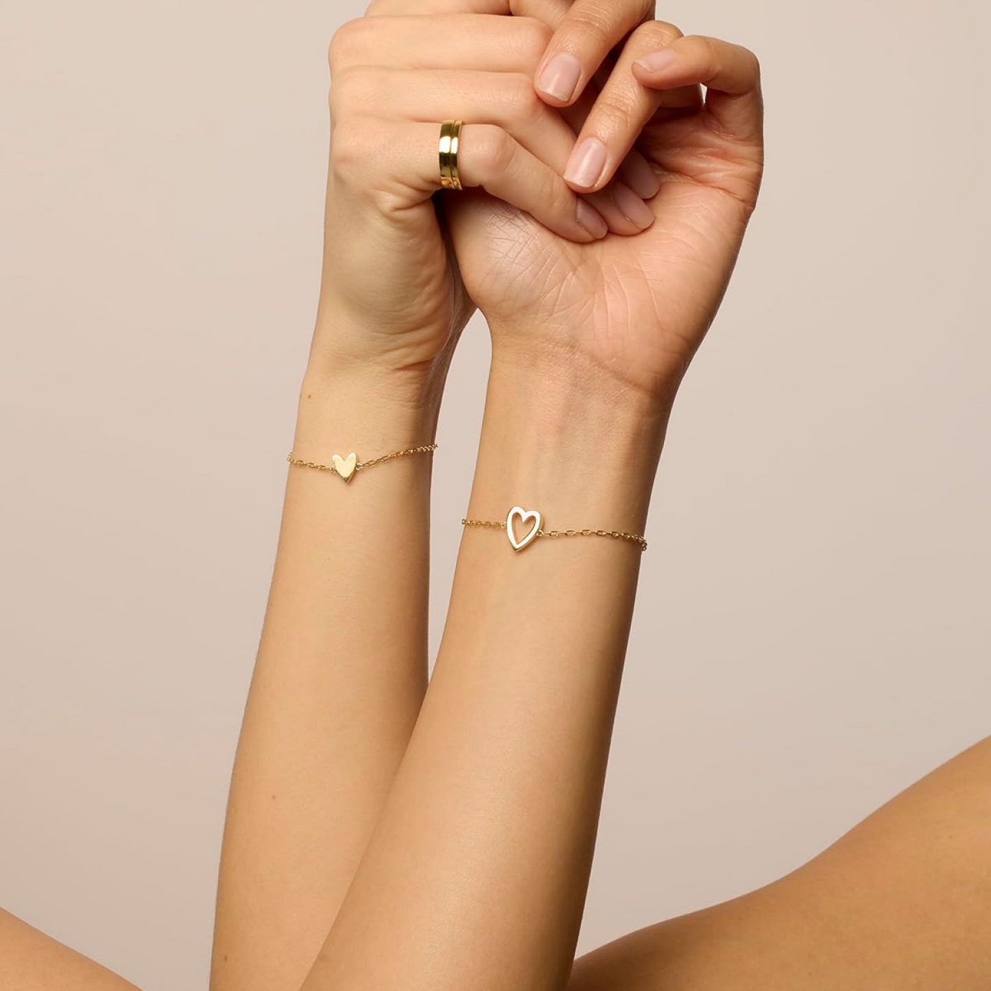 Geteilte-Herzen-Armband-Set