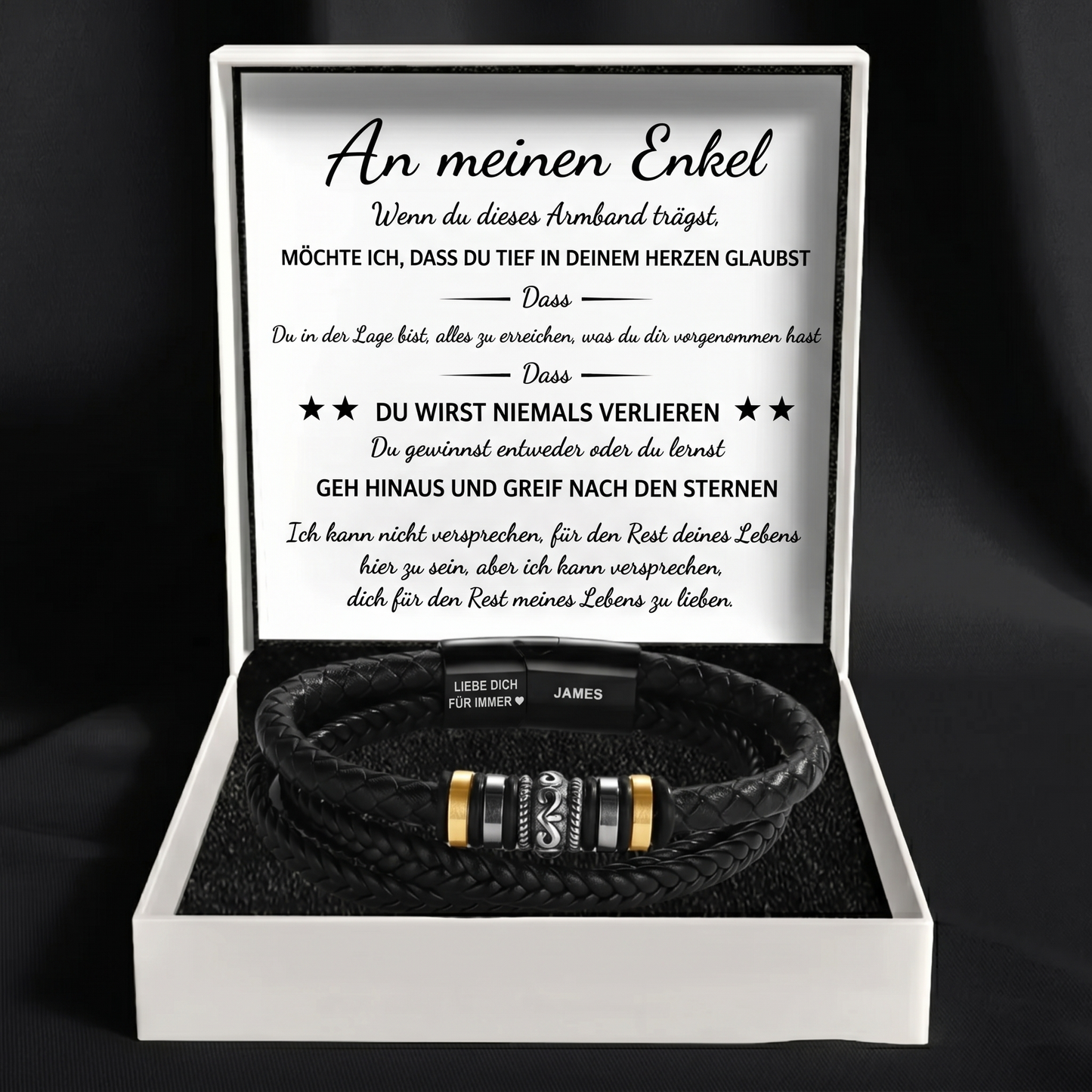 Armband mit Gravur „Für meinen Enkel“