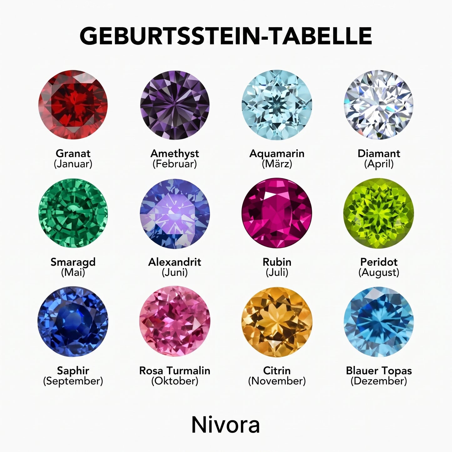 Signature Namenskette mit Geburtsstein