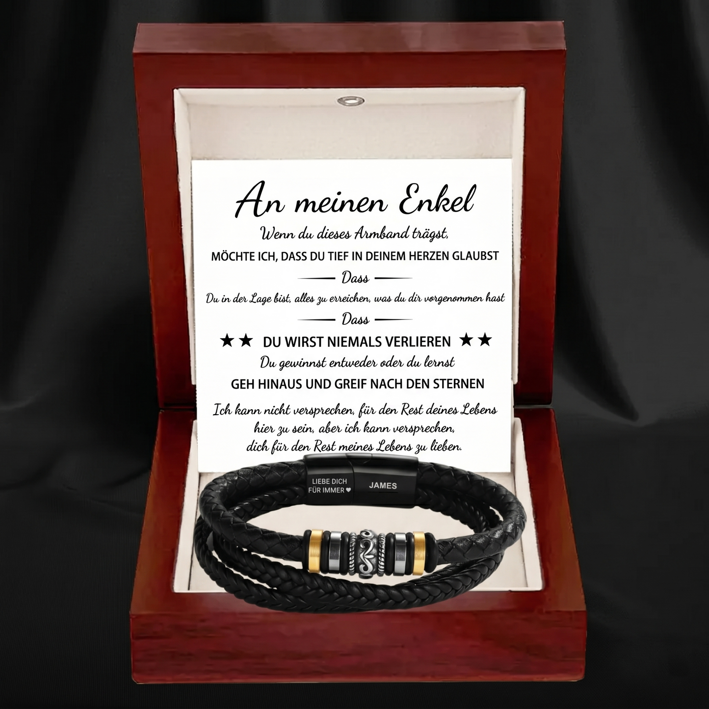 Armband mit Gravur „Für meinen Enkel“