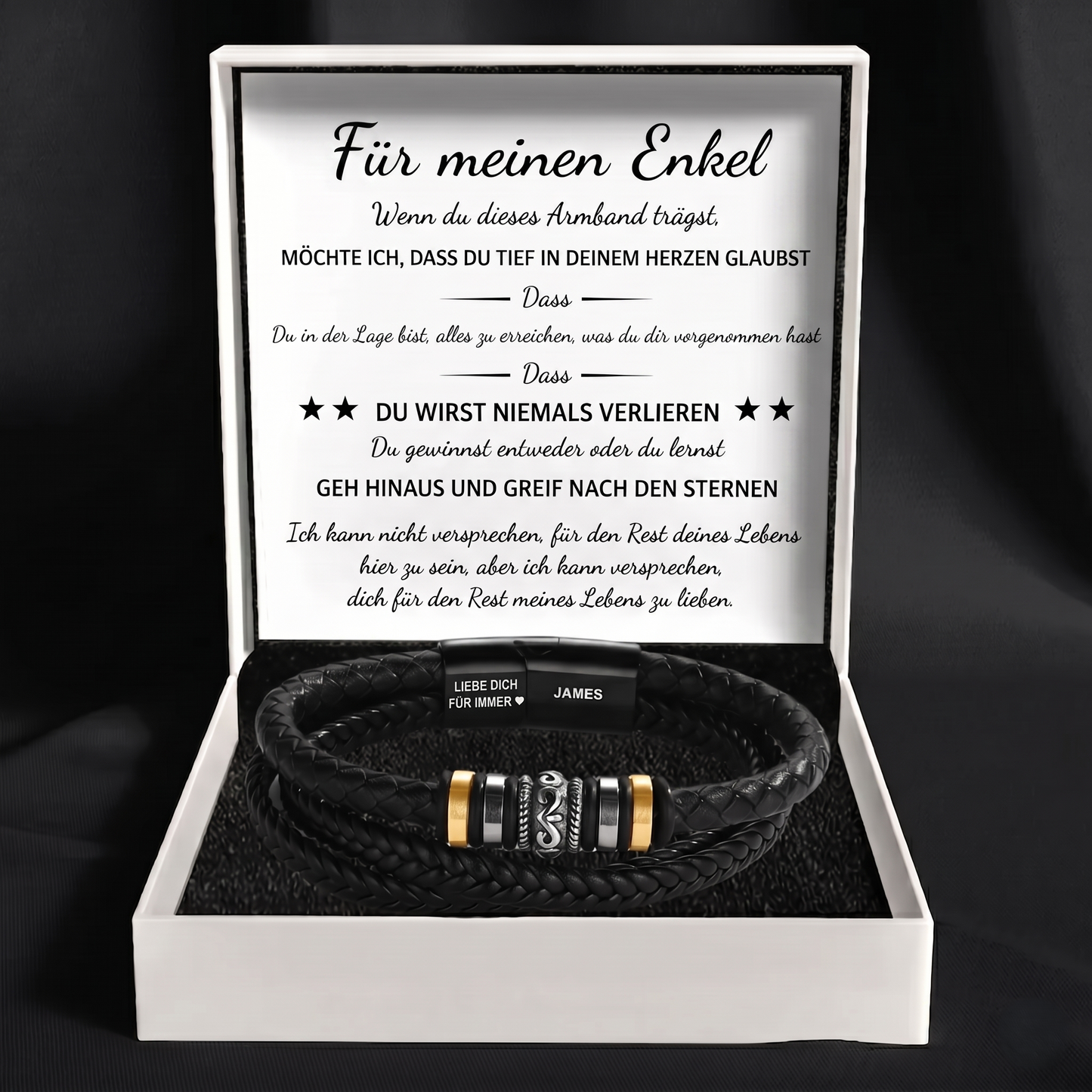 Armband mit Gravur „Für meinen Enkel“