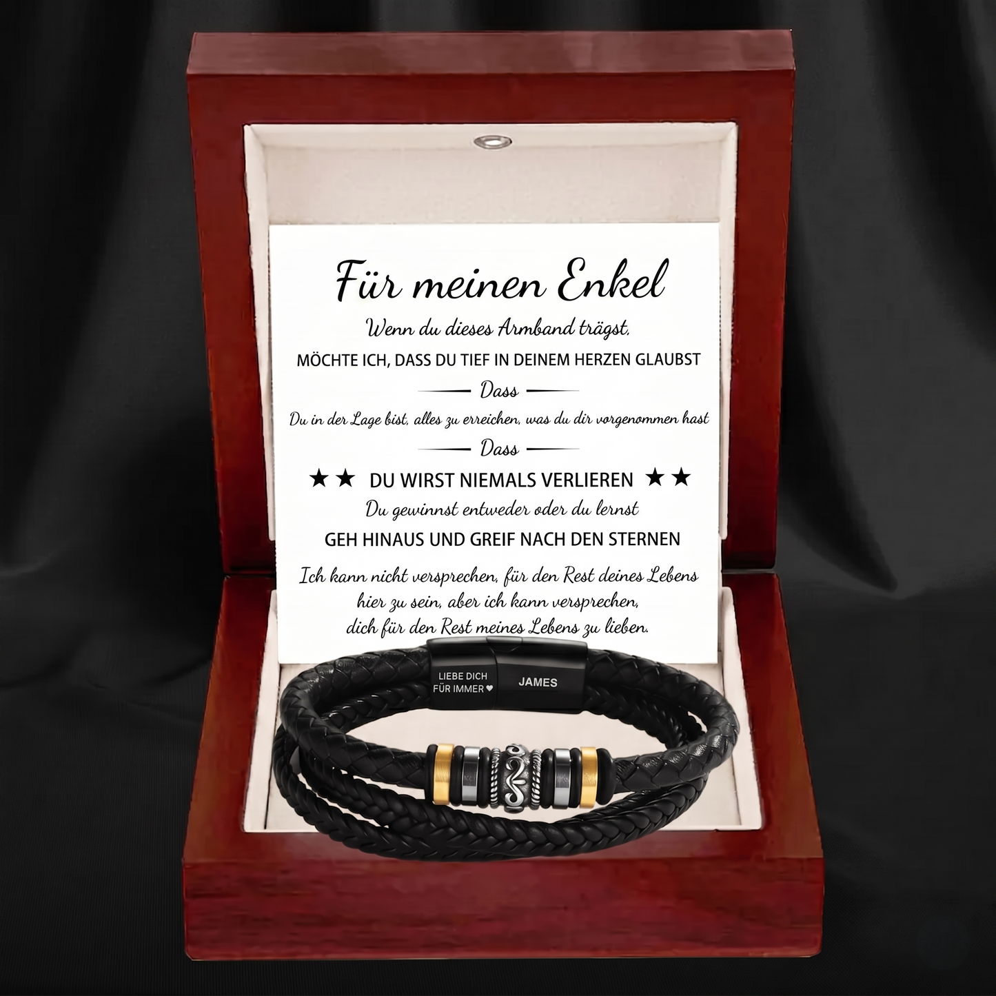Armband mit Gravur „Für meinen Enkel“