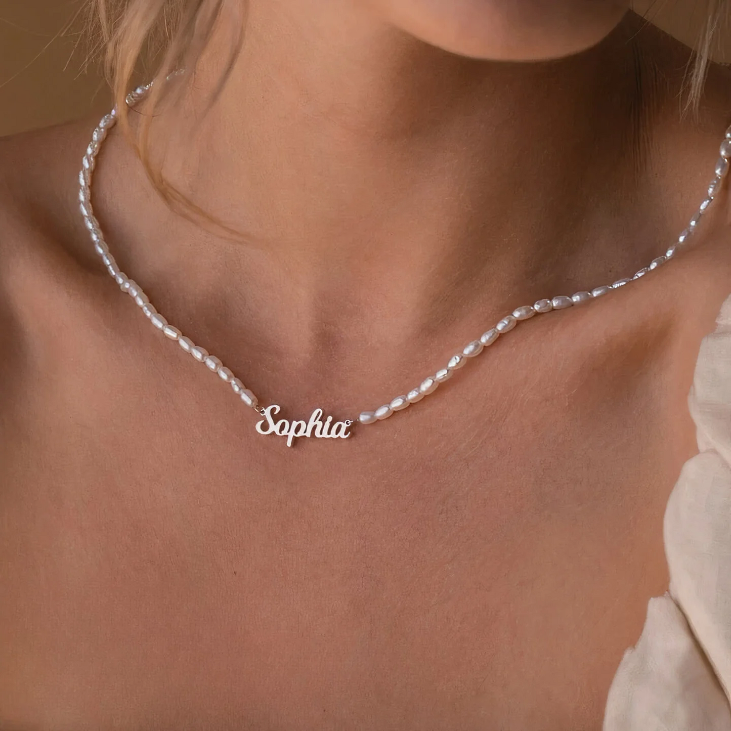 Personalisierte Perlenkette mit Namen