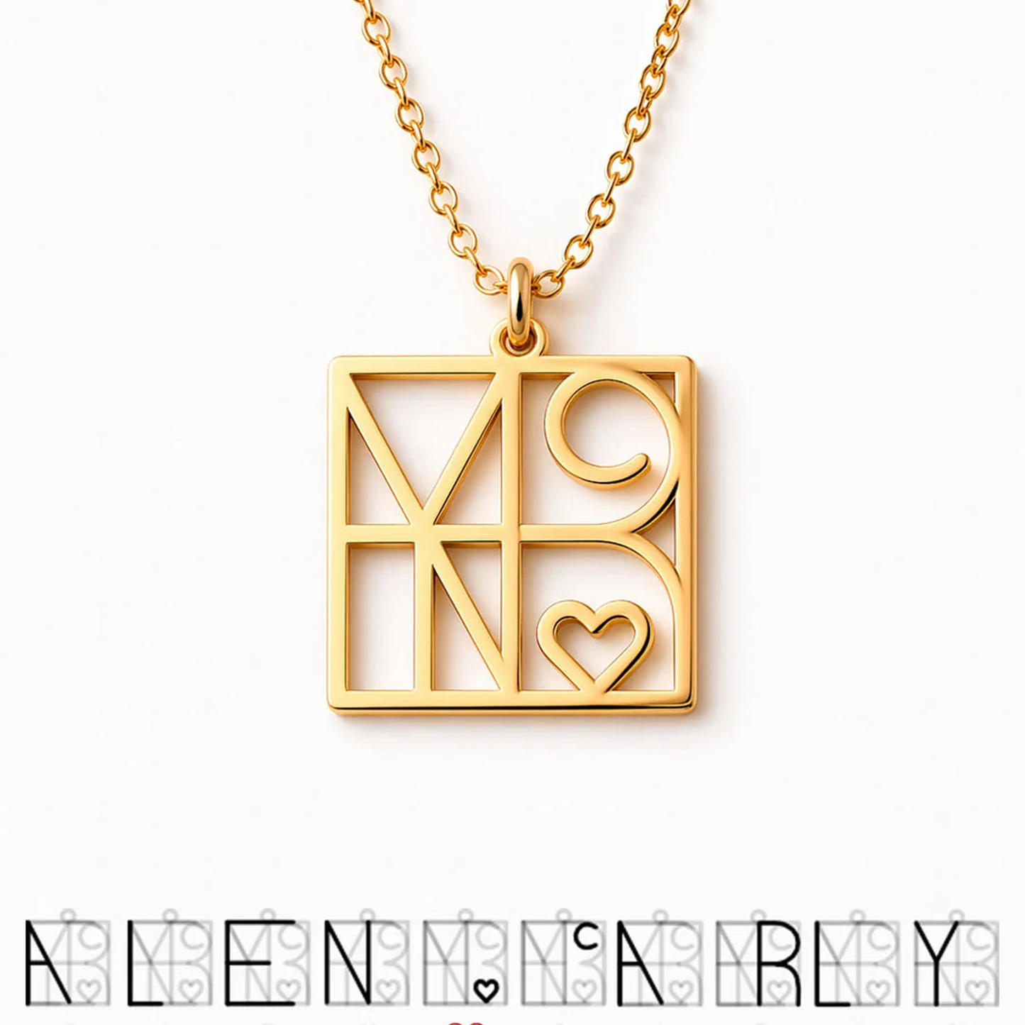 Monogramm-Kette für Paare