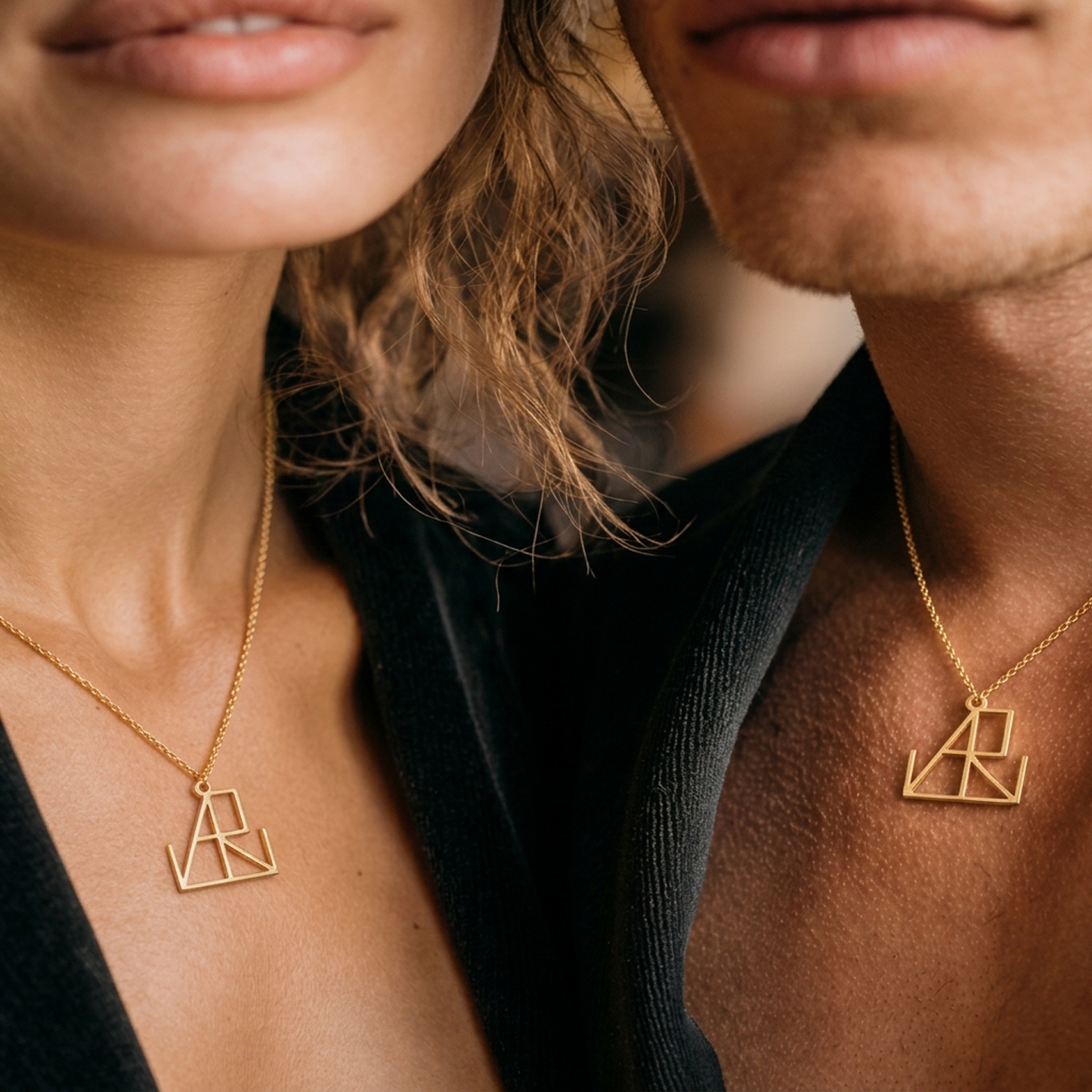 Monogramm-Kette für Paare