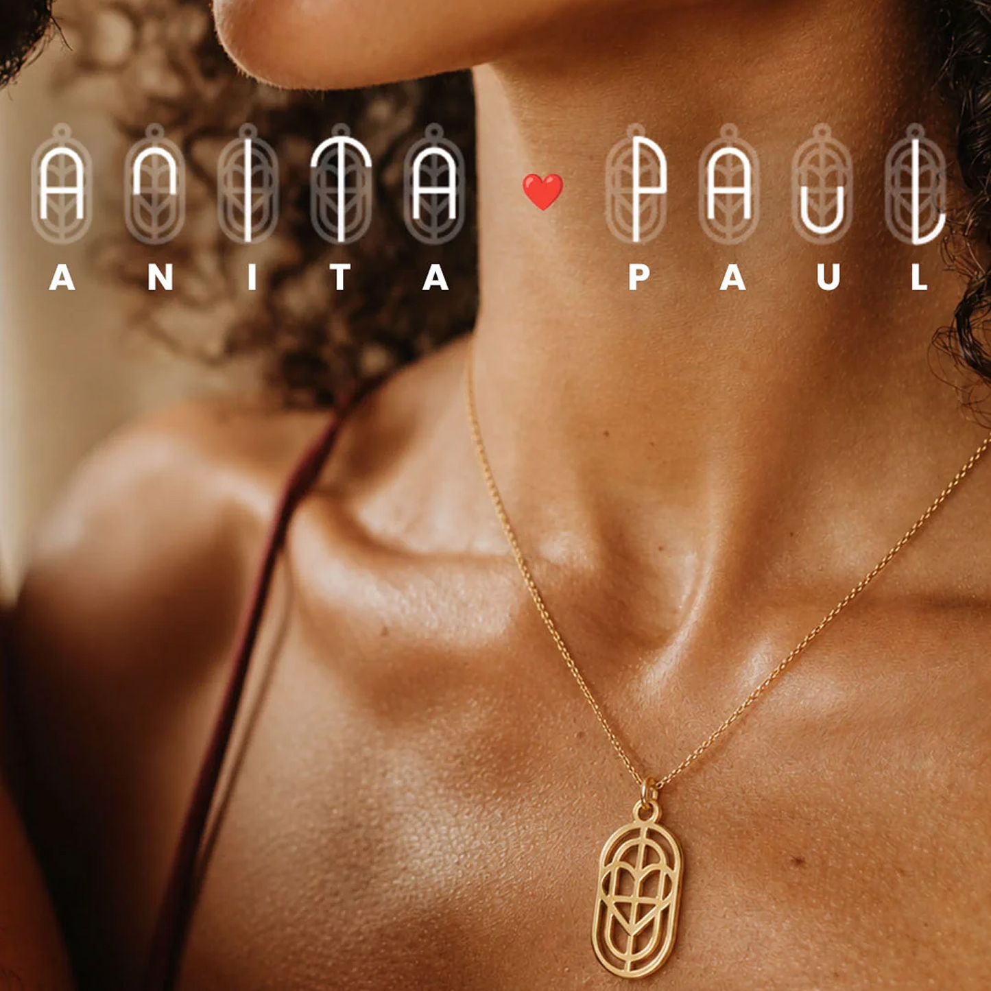 Monogramm-Kette für Paare